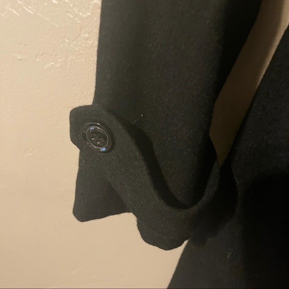 Ellison Wool Coat Ruffles Black Sz‎ Small - Picture 3 of 5